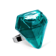 39663 - Anello in vetro - Diamant Medium transparent - Turquoise