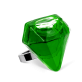 39663 - Bague en verre soufflée - Diamant Medium transparent - Vert