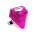 39663 - Anello in vetro - Diamant Medium transparent - Fushia