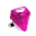 39663 - Glass ring - Diamant Medium transparent - Fushia