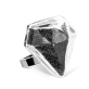 39677 - Anillo de vidrio soplado - Diamant Medium Billes - Noir