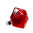 39643 - Bague en verre soufflée - Energie Medium transparent - Rouge