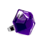 39643 - Anello in vetro - Energie Medium transparent - Violet