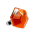 39643 - Bague en verre soufflée - Energie Medium transparent - Orange