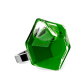 39643 - Bague en verre soufflée - Energie Medium transparent - Vert