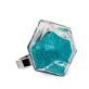 39627 - Anillo de vidrio soplado - Energie Medium Billes - Turquoise