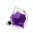 39627 - Bague en verre soufflée - Energie Medium Billes - Violet
