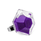 39627 - Bague en verre soufflée - Energie Medium Billes - Violet