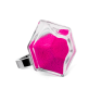 39627 - Bague en verre soufflée - Energie Medium Billes - Rose