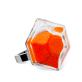 39627 - Anillo de vidrio soplado - Energie Medium Billes - Orange