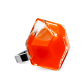 39601 - Bague en verre soufflée - Energie Medium Milk - Orange
