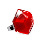 39601 - Anillo de vidrio soplado - Energie Medium Milk - Rouge foncé