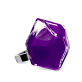 39601 - Bague en verre soufflée - Energie Medium Milk - Violet foncé