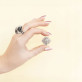 Glass ring - Gaia Medium Paillettes