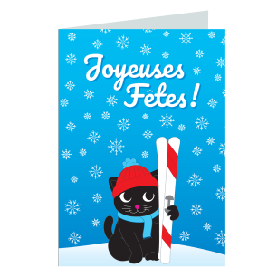 Tarjeta de felicitación Joyeuses Fêtes - Wish you