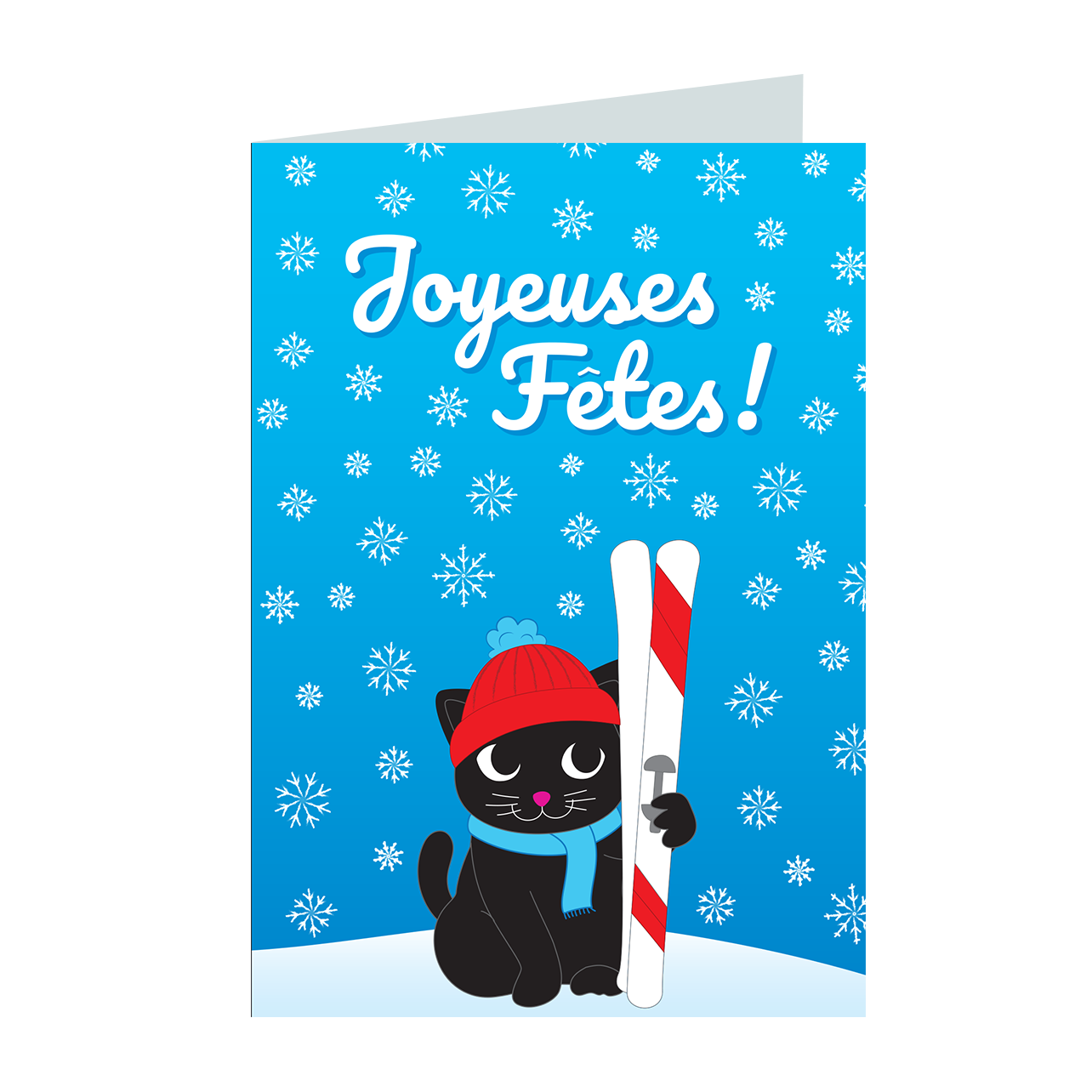 Wish you Holiday greeting card Cat France Pylones