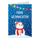 Carte de voeux Joyeux Noël - Wish you Snowman
