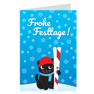 Festtagsgrußkarte Frohe Festtage - Wish you