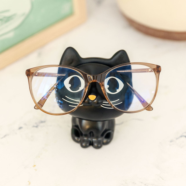Chat clearance avec lunette