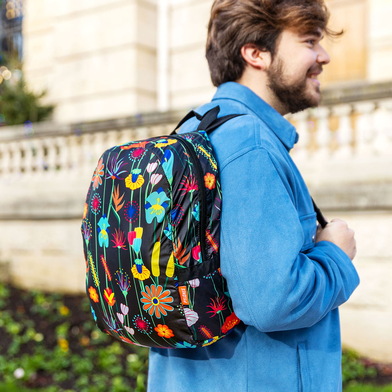 Foldable backpack - Pocket Bag - Jardin Fleuri - Pylones