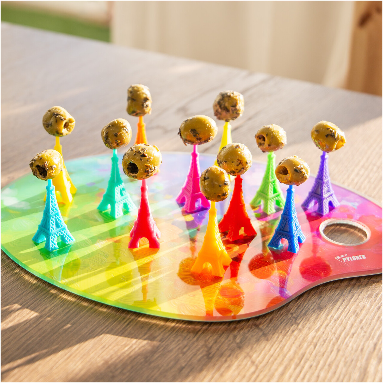 Set de 12 pics apéritif - Tower stick - Multicolore