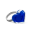 39753 - Anillo de vidrio soplado - Coeur Nano transparent - Bleu Foncé