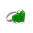 39753 - Anillo de vidrio soplado - Coeur Nano transparent - Vert
