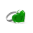 39753 - Glass ring - Coeur Nano transparent - Vert