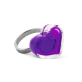 39753 - Anillo de vidrio soplado - Coeur Nano transparent - Violet