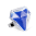 39677 - Bague en verre soufflée - Diamant Medium Billes - Bleu Foncé