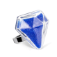 39677 - Bague en verre soufflée - Diamant Medium Billes - Bleu Foncé
