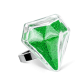 39677 - Anillo de vidrio soplado - Diamant Medium Billes - Vert
