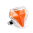 39677 - Glasring - Diamant Medium Billes - Orange