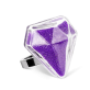 39677 - Bague en verre soufflée - Diamant Medium Billes - Violet