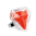 39677 - Anillo de vidrio soplado - Diamant Medium Billes - Rouge