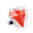 39677 - Bague en verre soufflée - Diamant Medium Billes - Rouge