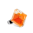 39745 - Anillo de vidrio soplado - Gaia Medium Transparent - Orange