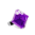 39745 - Anello in vetro - Gaia Medium Transparent - Violet