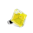 39745 - Bague en verre soufflée - Gaia Medium Transparent - Jaune