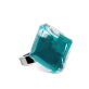 39745 - Bague en verre soufflée - Gaia Medium Transparent - Turquoise