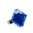 39745 - Glass ring - Gaia Medium Transparent - Bleu Foncé