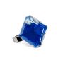 39745 - Bague en verre soufflée - Gaia Medium Transparent - Bleu Foncé