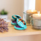 Foldable hairbrush with mirror - Lady Retro