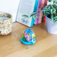 Foldable hairbrush with mirror - Lady Retro