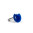 39735 - Bague en verre soufflée - Galet Nano Transparent - Bleu Foncé