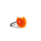 39735 - Bague en verre soufflée - Galet Nano Transparent - Orange