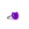 39735 - Anello in vetro - Galet Nano Transparent - Violet