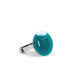 39735 - Bague en verre soufflée - Galet Nano Transparent - Turquoise