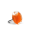 33487 - Bague en verre soufflée - Cachou Nano Transparent - Orange