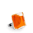 28862 - Anello in vetro - Carré Mini Transparent - Orange